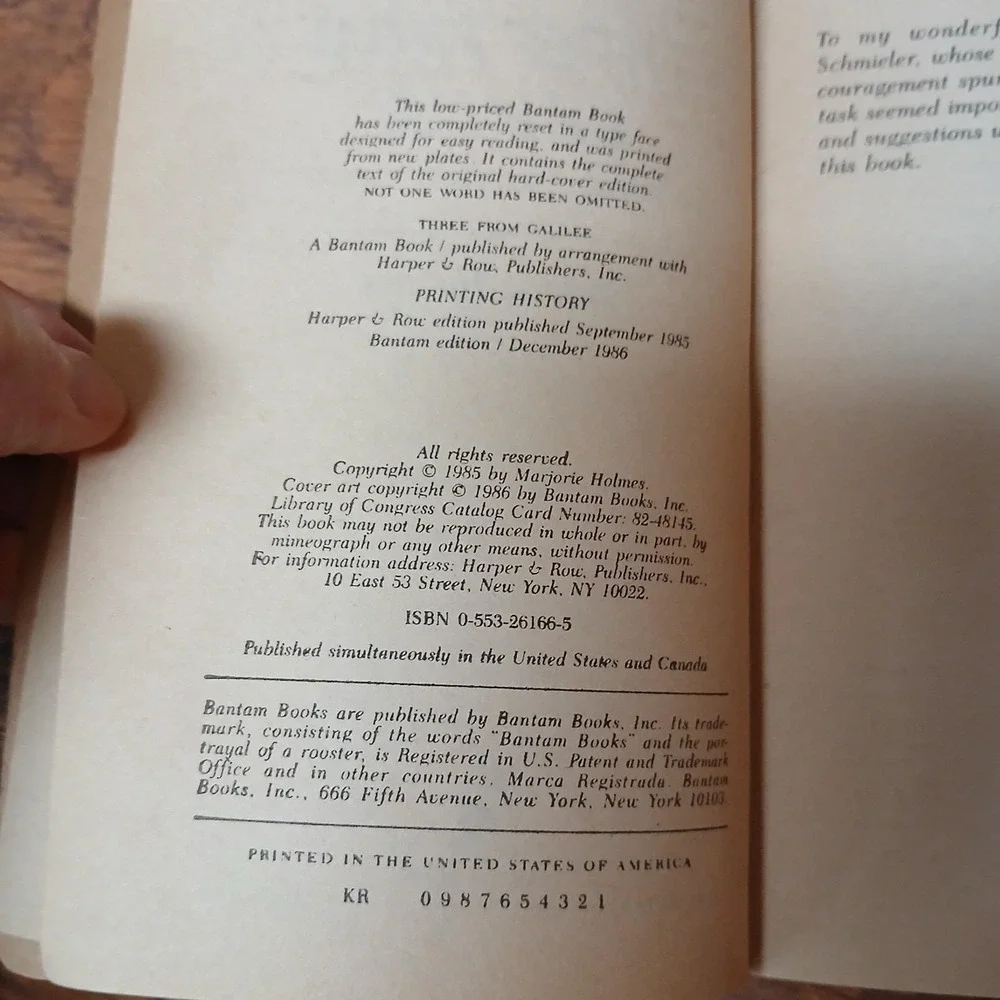 Vtg Marjorie Holmes PB Book Lot Two From Galilee Three From Galilee Christian